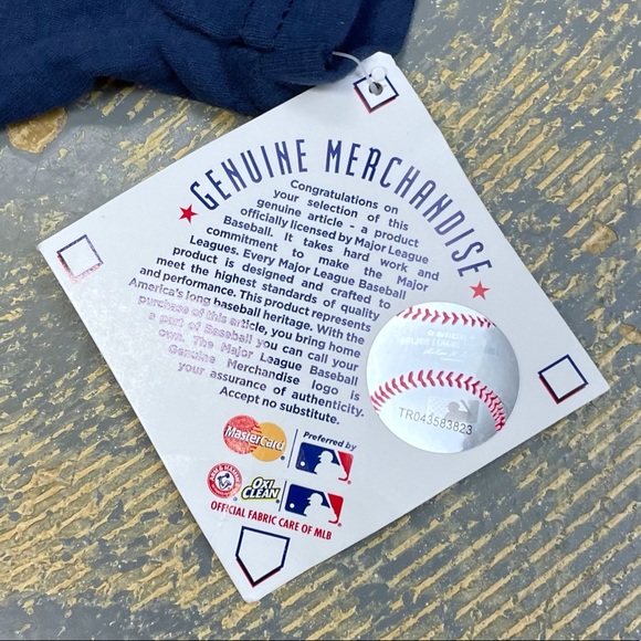 Majestic Milwaukee Brewers Shirt Navy MLB Retro Vintage Large - Picture 7 of 8